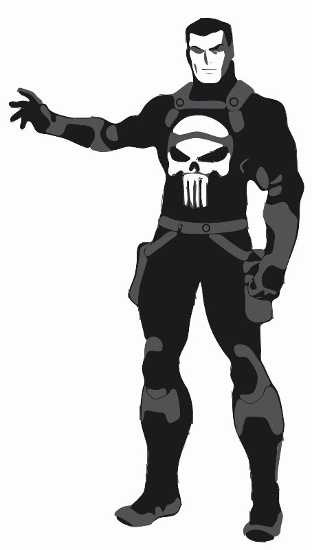 Stencil of The Punisher