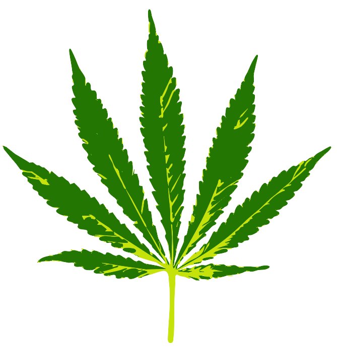 Stencil of Marijuana Leaf