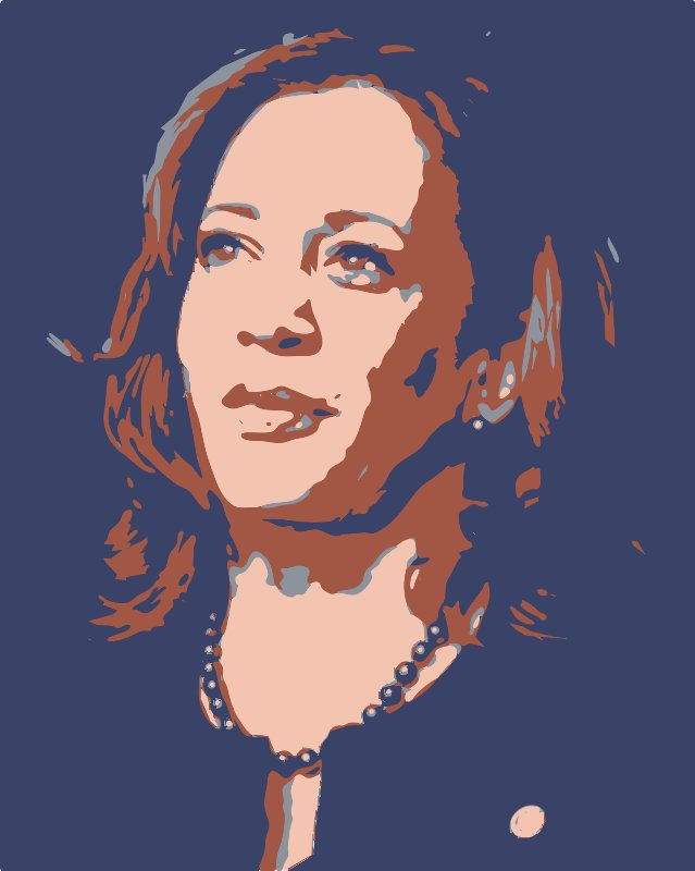 Stencil of Kamala Harris