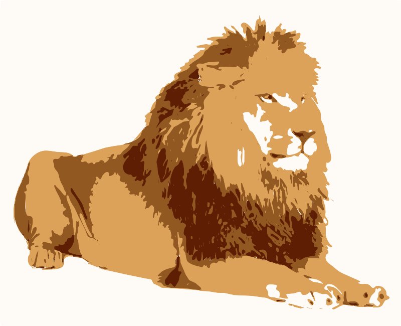 Stencil of Lion in Repose