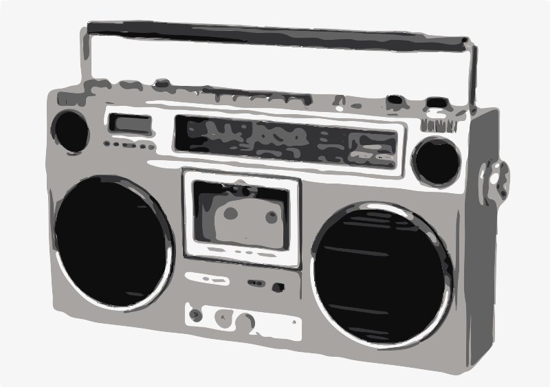 Stencil of Boombox