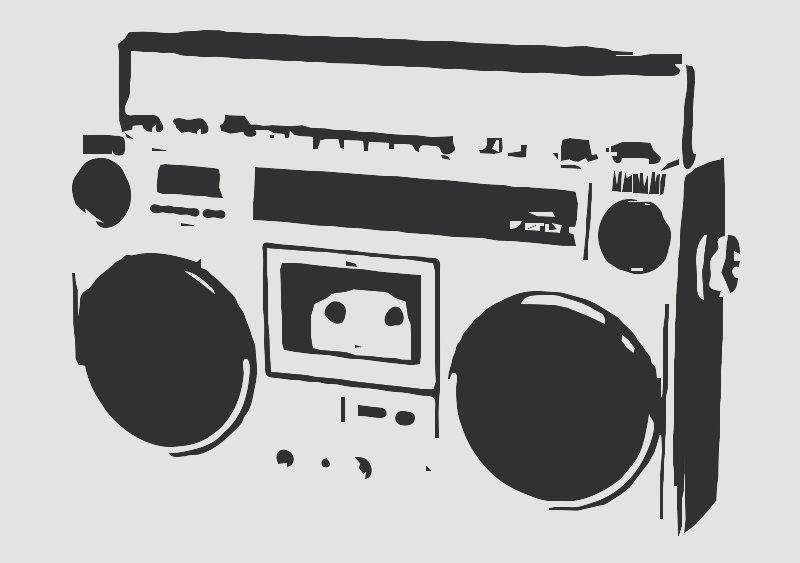 Stencil of Boombox