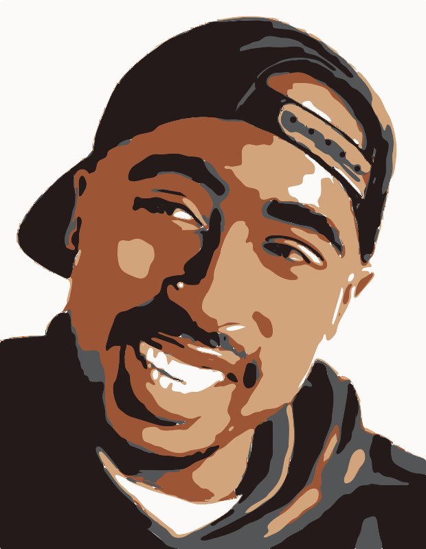 Stencil of Tupac Shakur