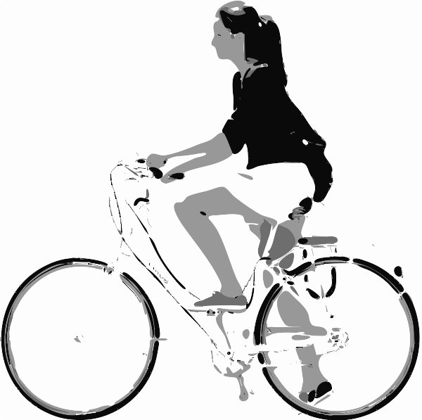 Stencil of Ladies Bicycle