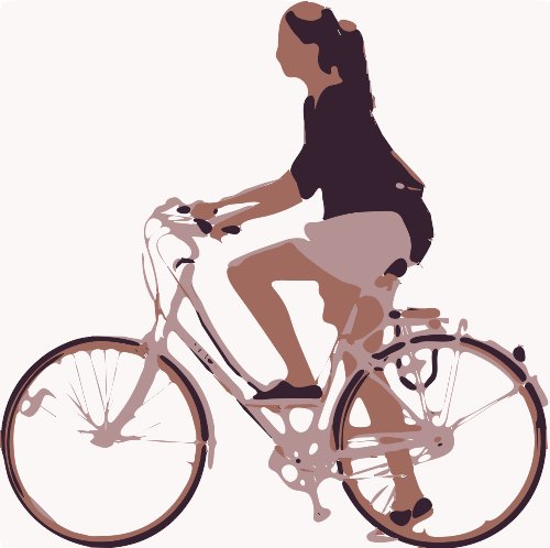 Stencil of Ladies Bicycle