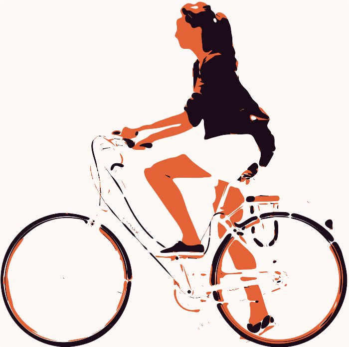 Stencil of Ladies Bicycle