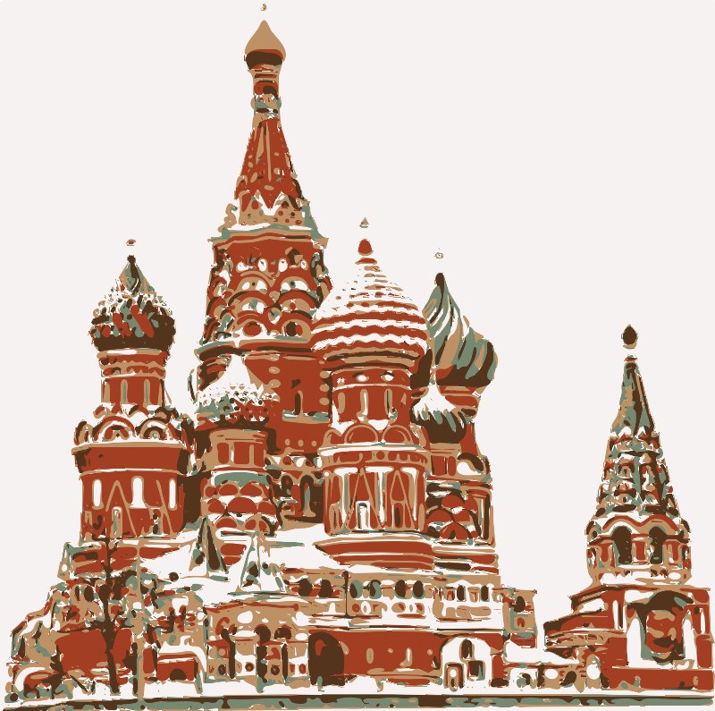 Stencil of St Basil's Cathedral
