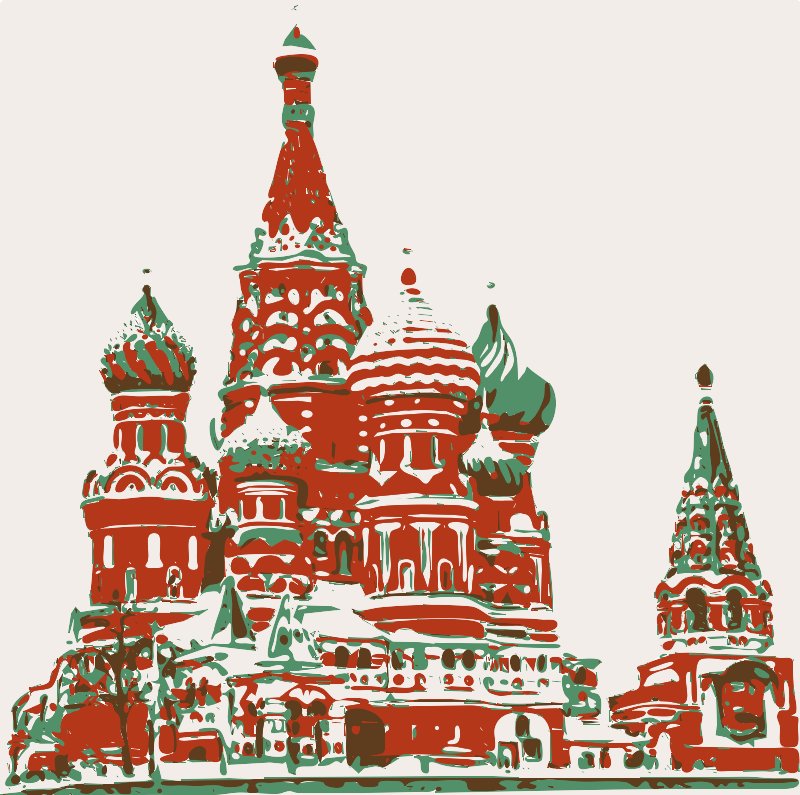 Stencil of St Basil's Cathedral