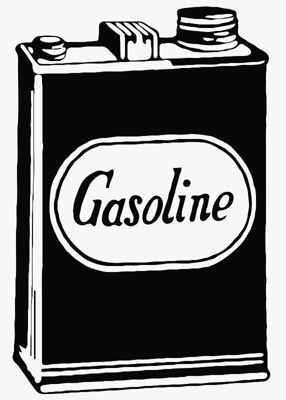 Stencil of Gas Can