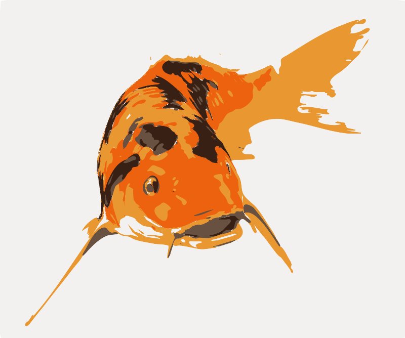 Stencil of Koi