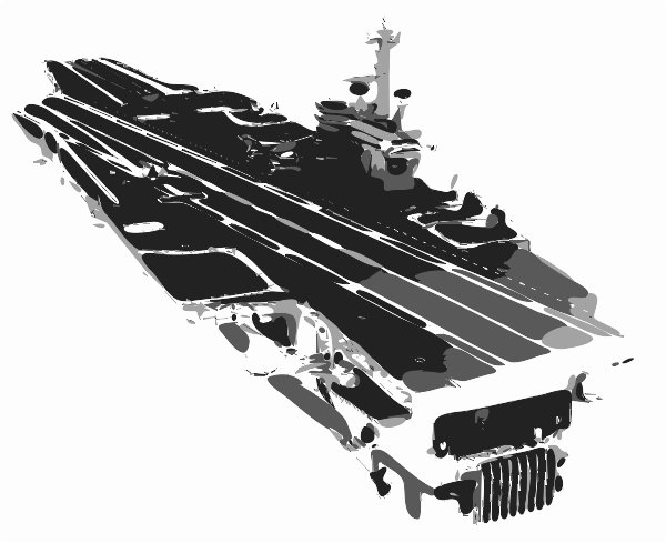 Stencil of Aircraft Carrier