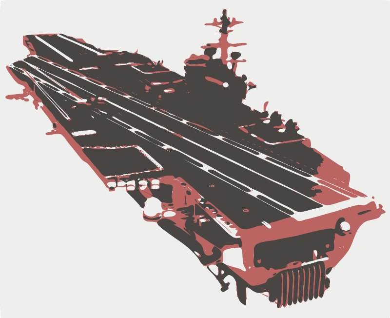 Stencil of Aircraft Carrier