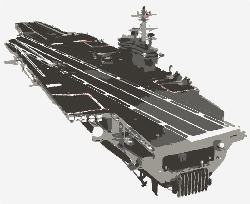 Stencil of Aircraft Carrier