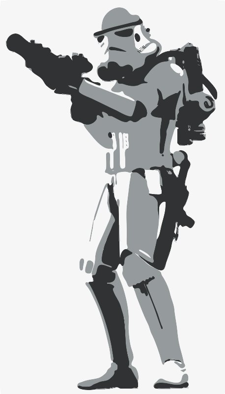 Stencil of Stormtrooper Firing