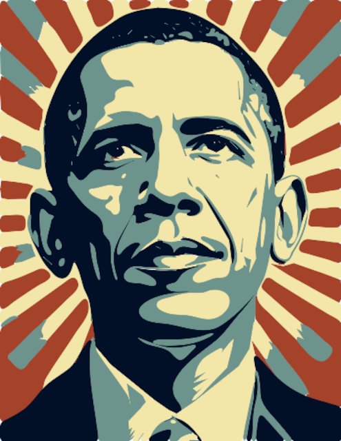 Stencil of Obey Obama