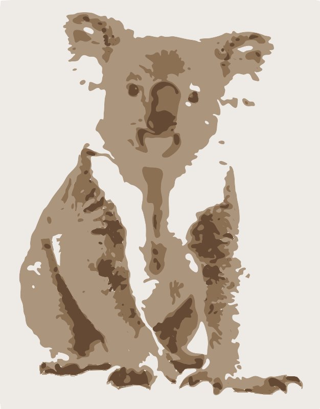 Stencil of Koala