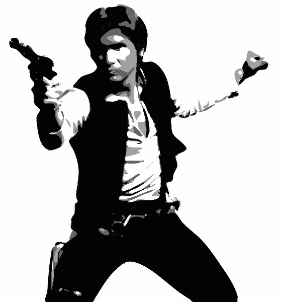 Stencil of Han Solo