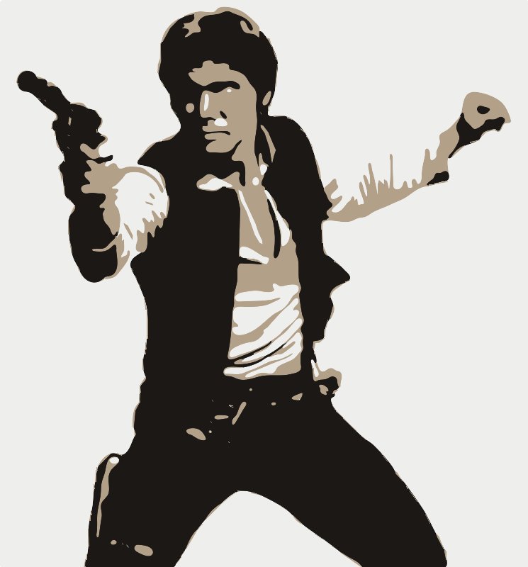 Stencil of Han Solo
