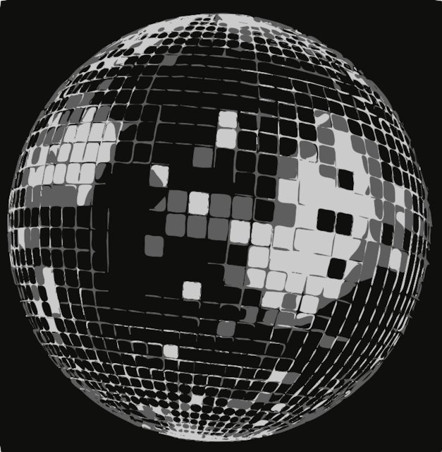 Stencil of Disco Ball