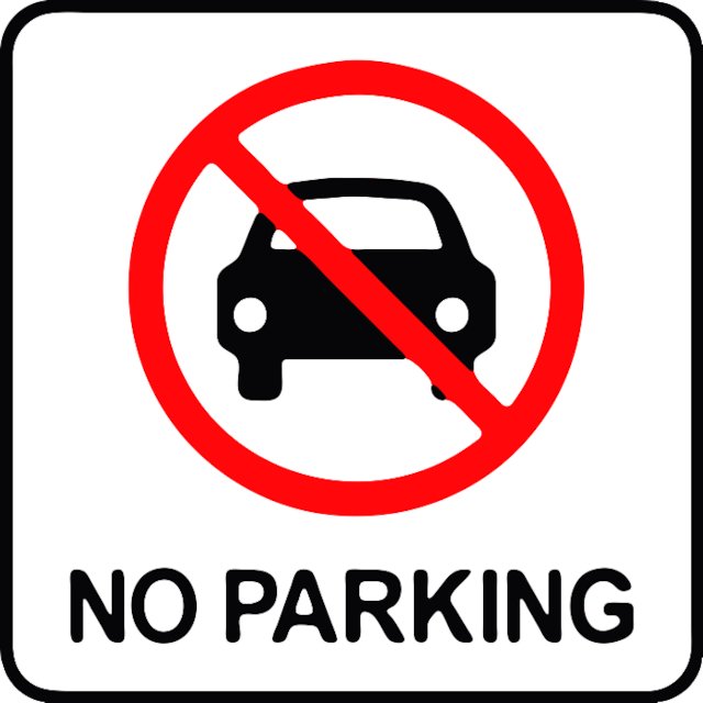 Stencil of Do Not Park Here