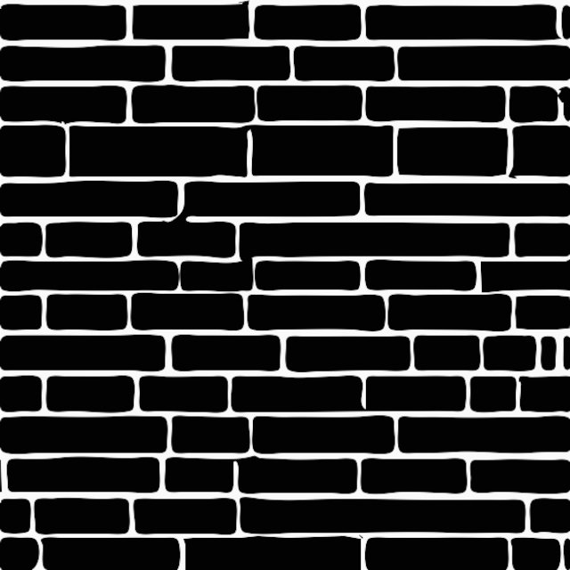 Brick Wall stencil in 2 layers.
