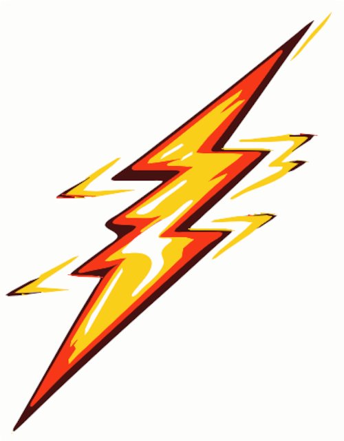 Stencil of Lightning Bolt