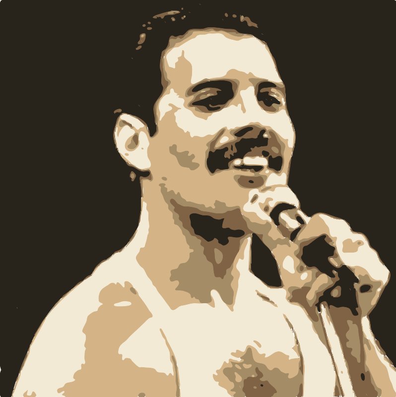 Stencil of Freddie Mercury