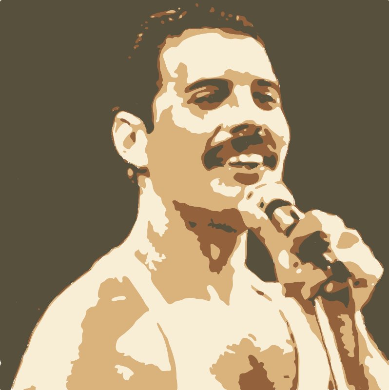 Stencil of Freddie Mercury