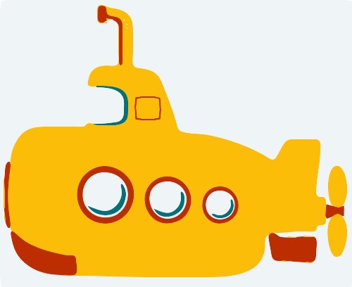 Stencil of Yellow Submarine