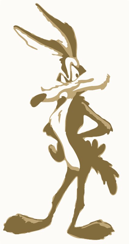 Stencil of Wile E. Coyote