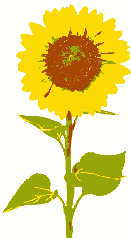 Stencil of Sunflower