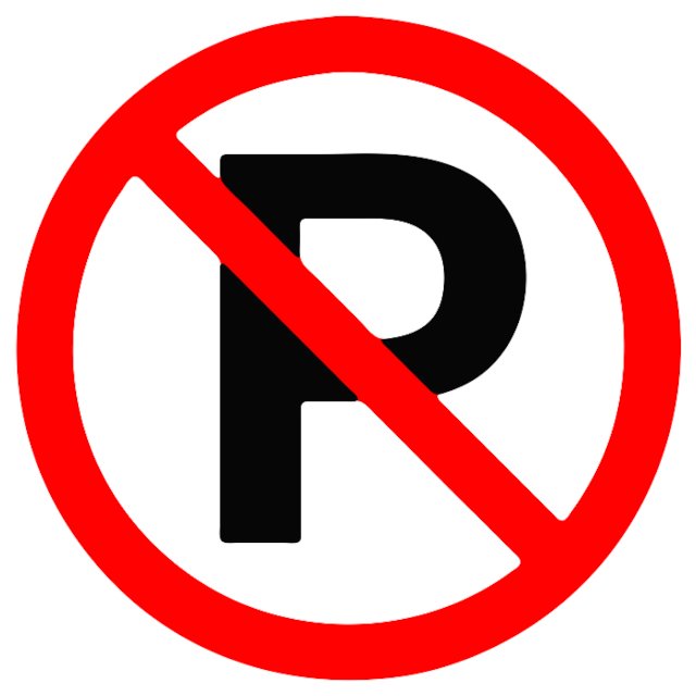 Stencil of No Parking