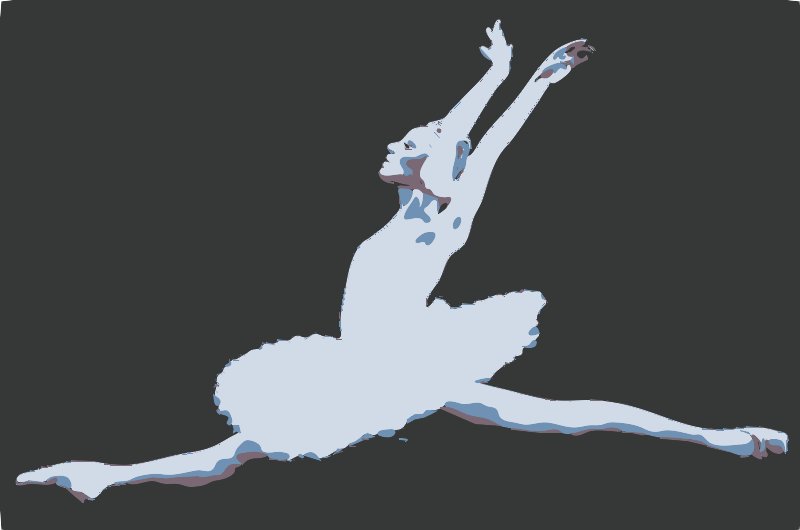 Stencil of Ballerina Ballon Jump