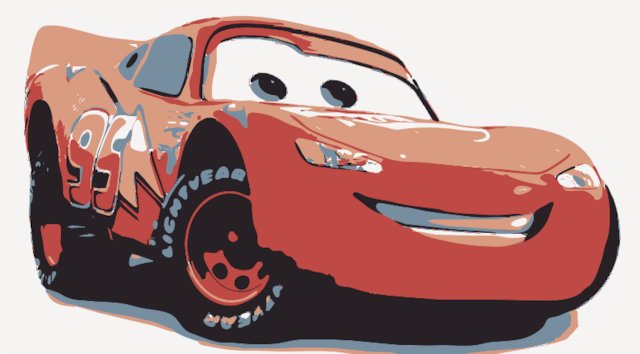 Stencil of Lightning McQueen