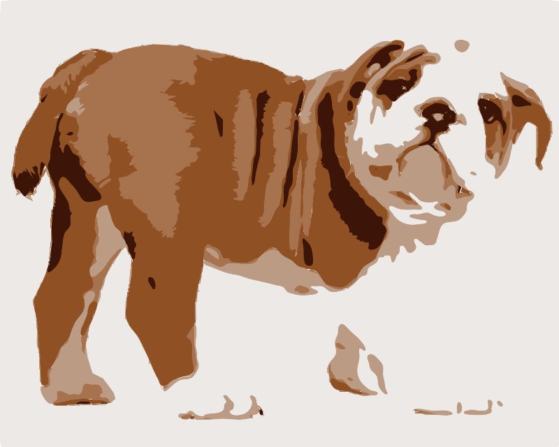 Stencil of Bulldog