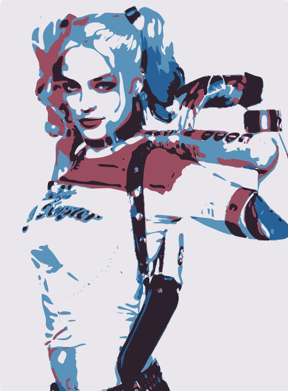 Stencil of Harley Quinn