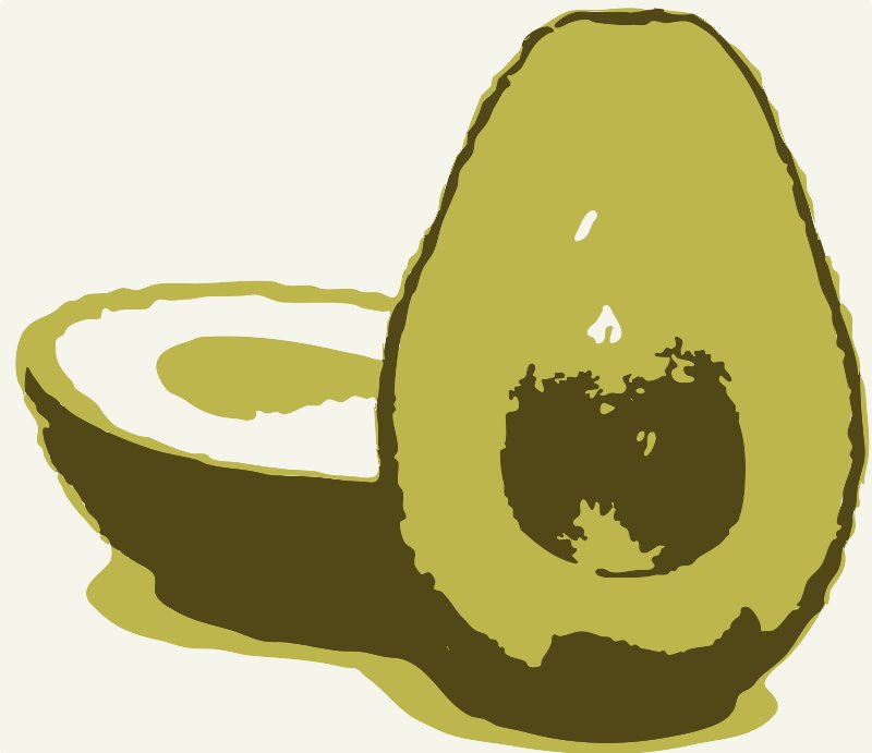 Stencil of Avocado