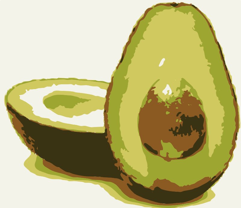 Stencil of Avocado