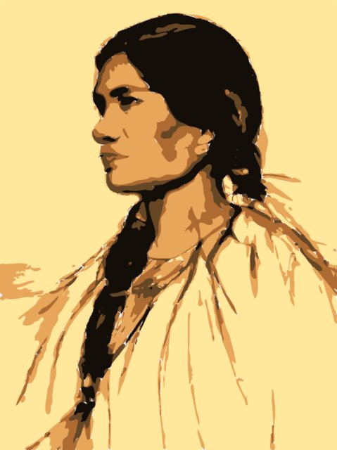 Stencil of Sacagawea