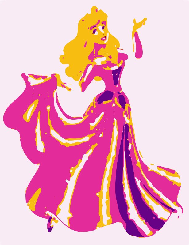 Stencil of Princess Aurora