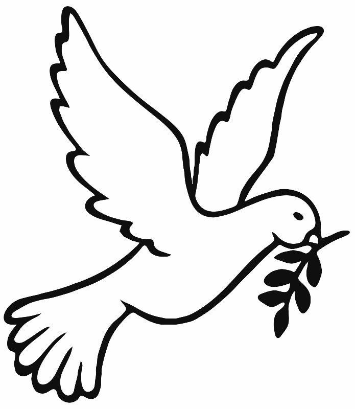 Stencil of Peace Dove