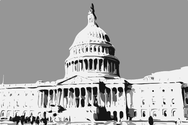 Stencil of US Capitol