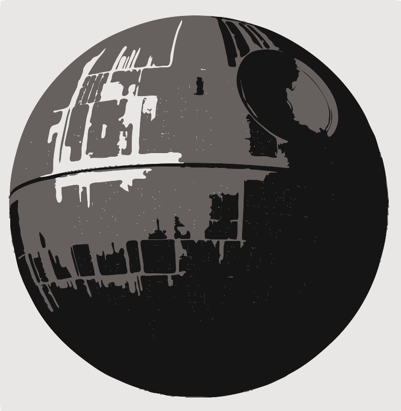 Stencil of Death Star