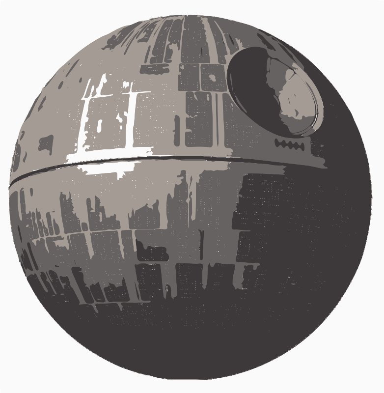 Stencil of Death Star