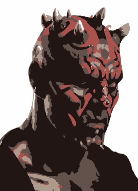 Stencil of Darth Maul