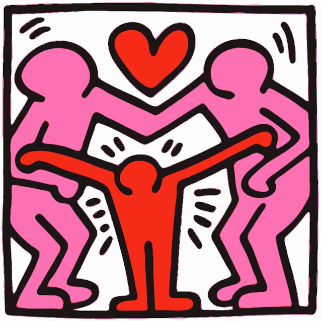 Stencil of Family by Keith Haring