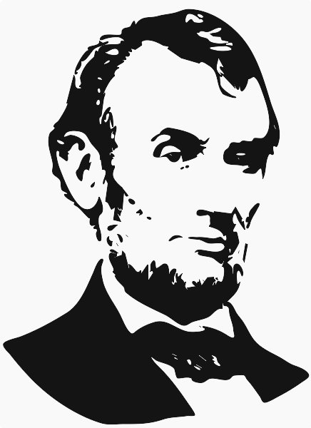 Stencil of Abraham Lincoln