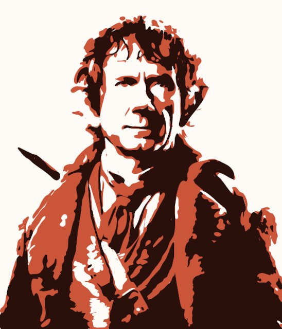 Stencil of Bilbo Baggins