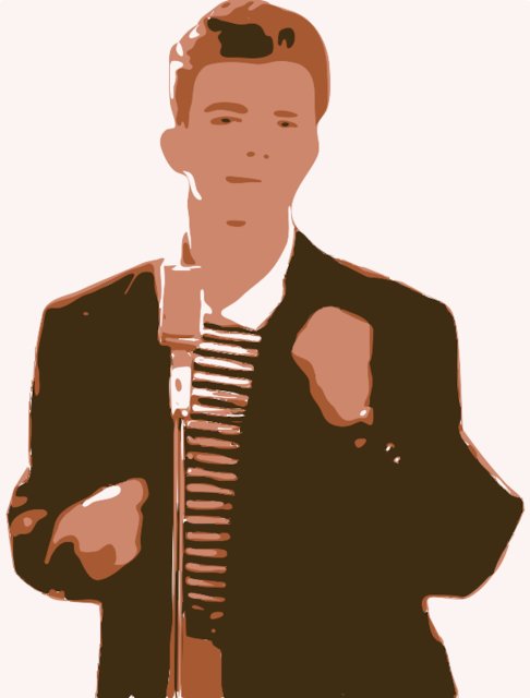 Stencil of Rick Astley