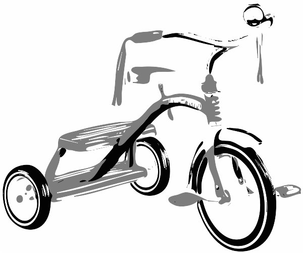Stencil of Tricycle